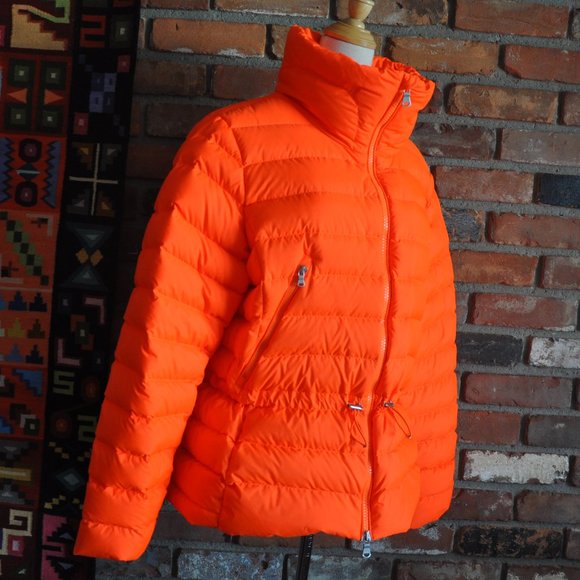Neon Bright ORANGE RLX Ralph Lauren Down Puffer Ski Snowboard JACKET Coat XL - Picture 6 of 8
